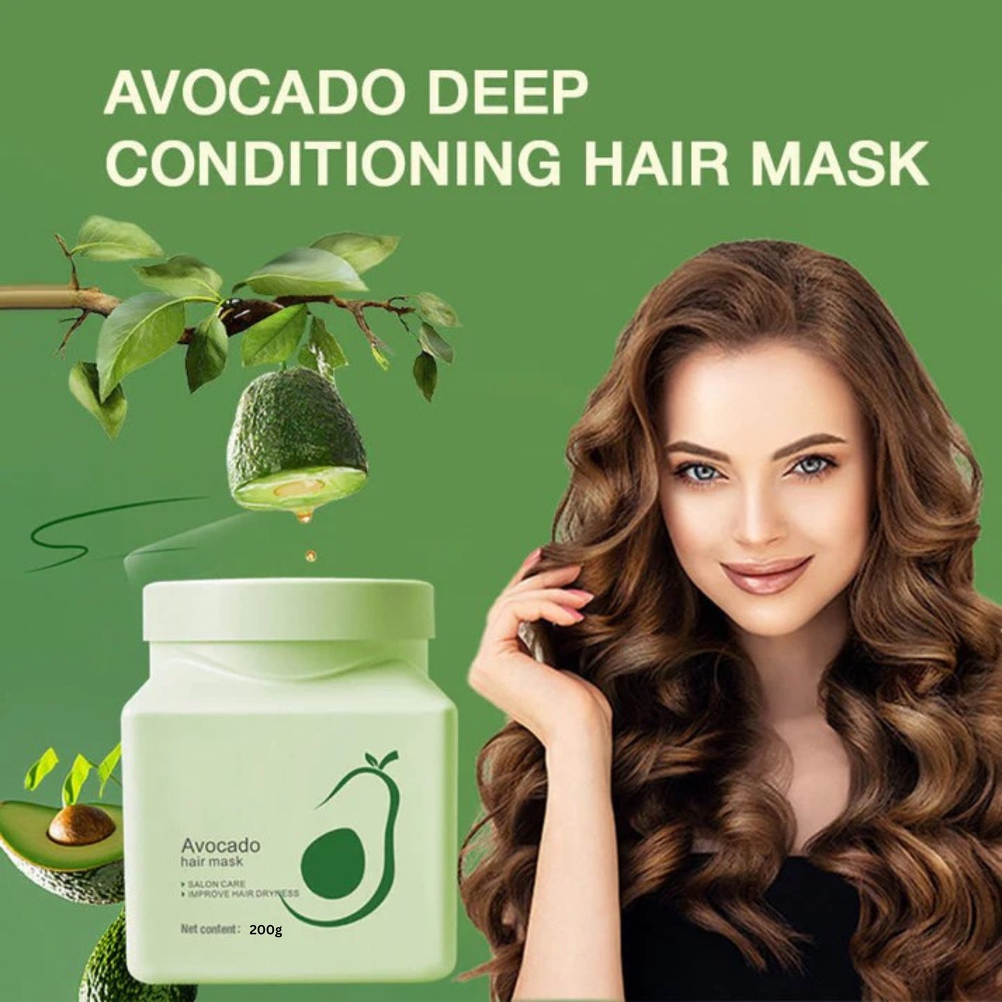 🏆✨ 50% off for a limited time🔥avocado hair mask for intensive care🔥 buy 1 get 1 free! 🔥