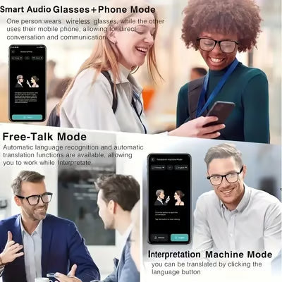 🔥Hot Sale🔥 AI Interpretation Smart Glasses🕶️Language Translation, Photochromic Lenses, AI Chat & Hands-Free Audio