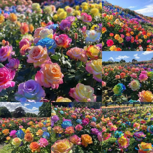 🌸Mixed Color Rainbow Rose Seeds – 🌿Perennial Flower Seeds / Large Flowers / Easy to Grow🌸🔥 BUY 1 GET 1 FREE! 🔥